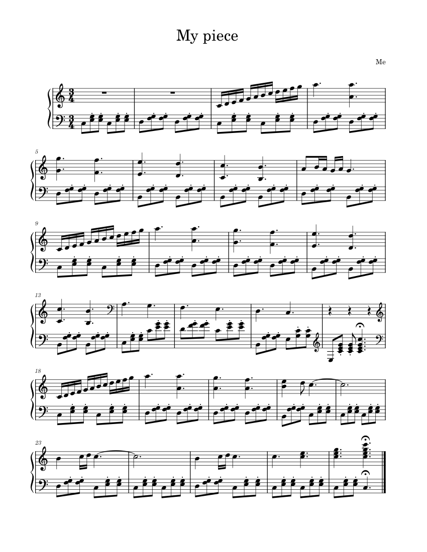 My piece Sheet music for Piano (Solo) Easy | Musescore.com
