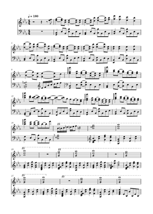 アニメ・ヒット曲ばっかし！！　楽譜 仮死化 (Kashika) – Ryo Haruka [Game Size] Sheet Music for Piano