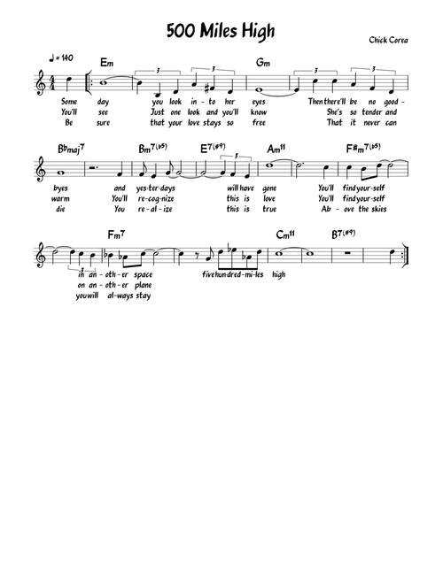 500 Miles High - Chick Corea