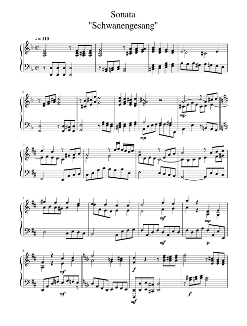 Sonata in D Minor "Schwanengesang" - I - Allegro Giusto