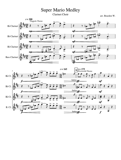 Super Mario Medley-Clarinet Choir