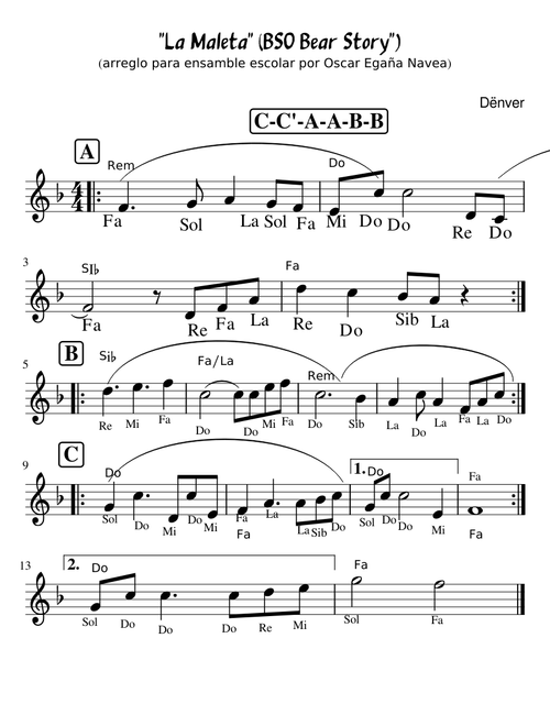 La Maleta  A-B-C (BSO "Bear Story- Historia de un Oso") Denver