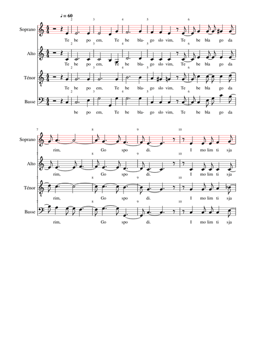 Tebe poem-Soprano-Bortniansky