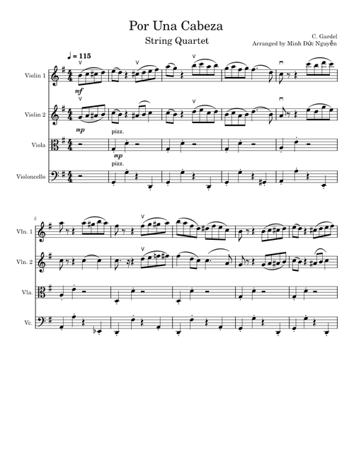 Por Una Cabeza - Scent of a Woman OST (The Tango Project) String Quartet