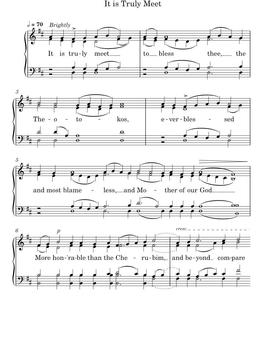 It is Truly Meet Sheet music for Vocals (SATB)