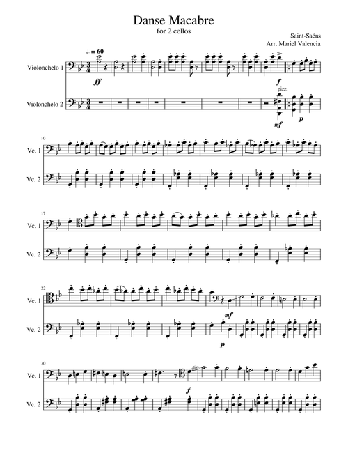 Danse Macabre for two Cellos