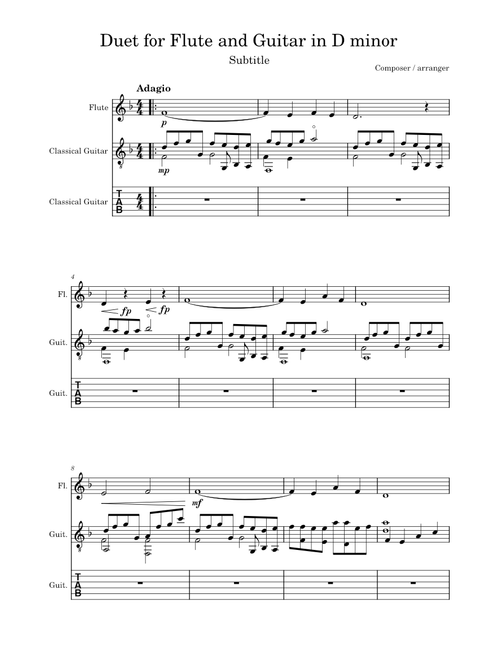 Flute and guitar duo