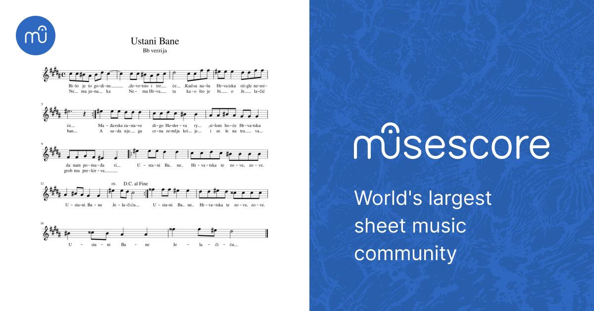 Ustani bane Sheet Music for Trumpet in b-flat (Solo) | MuseScore.com