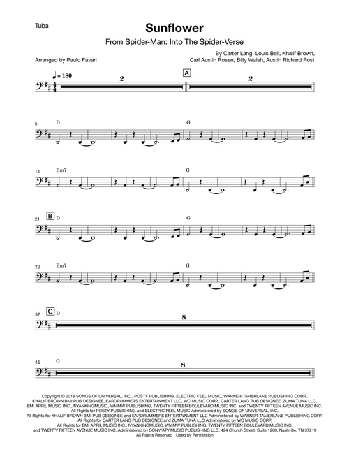 Sunflower (Arr. Paulo Fávari) - Post Malone & Swae Lee (Tuba Solo)