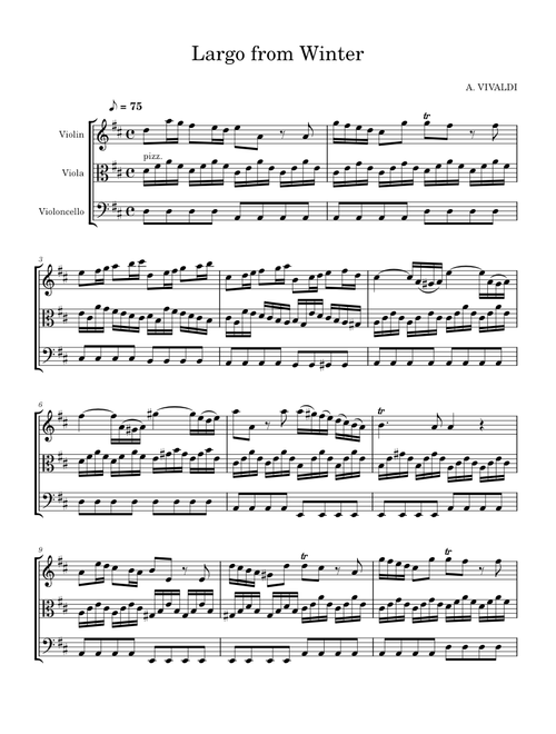 Largo from Winter - Trio