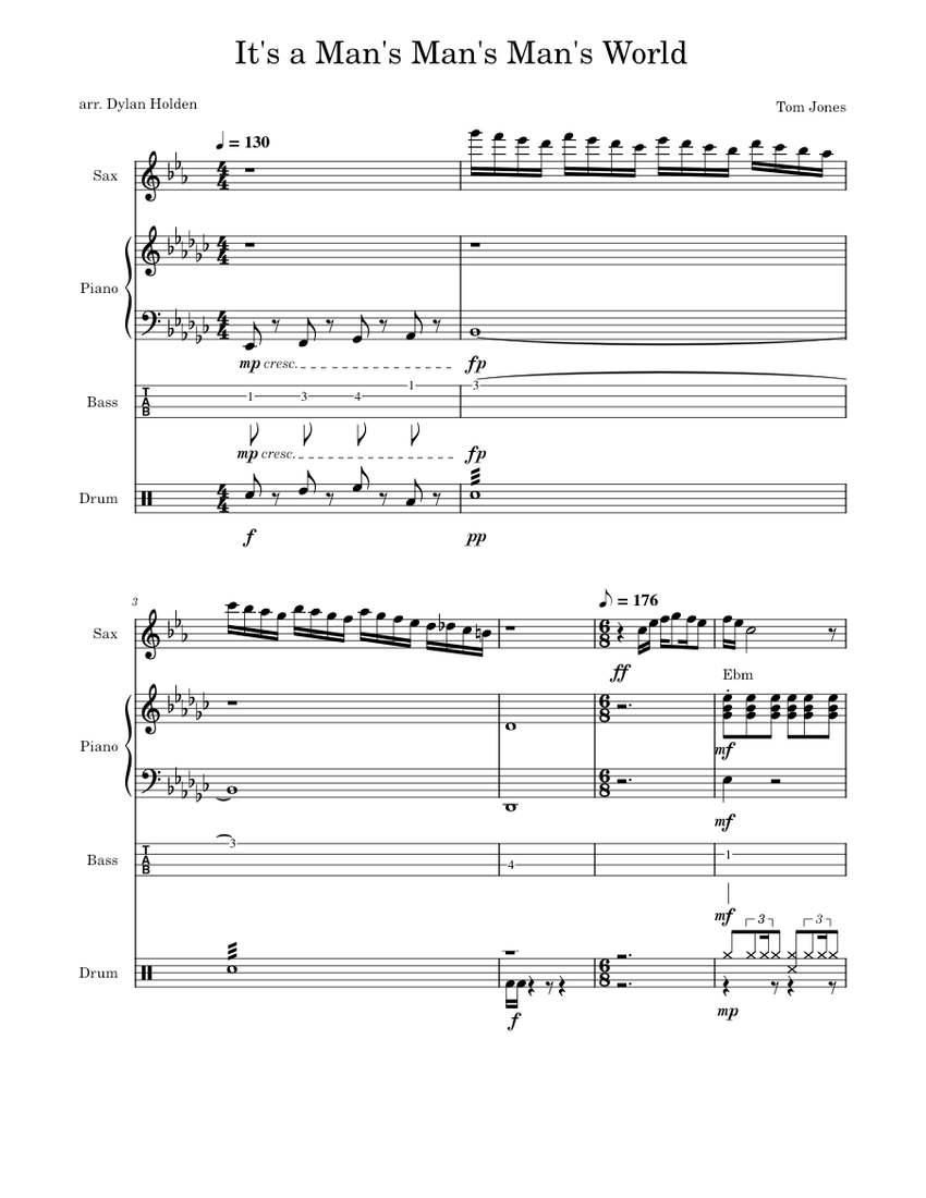 It's a Man's Man's Man's World - James Brown Sheet Music and Tab