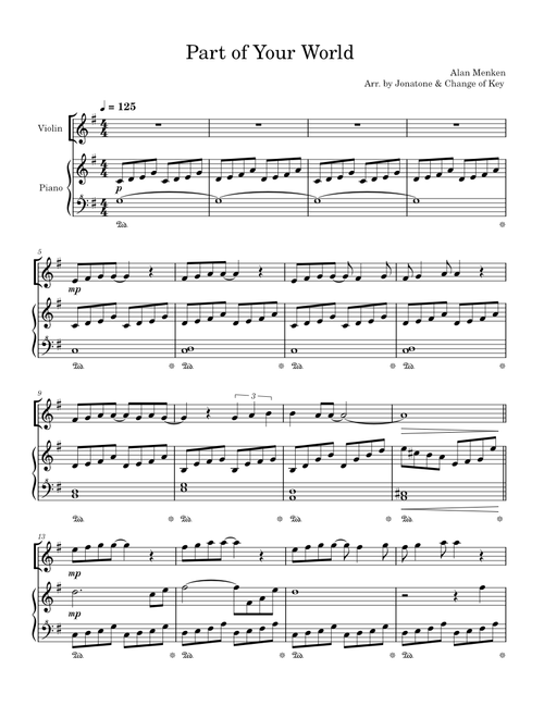 Part of your world 小提琴&鋼琴 – a09737267481