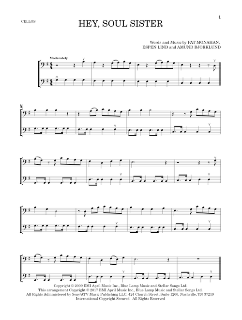 Hey, Soul Sister - Train (Cello Duet)