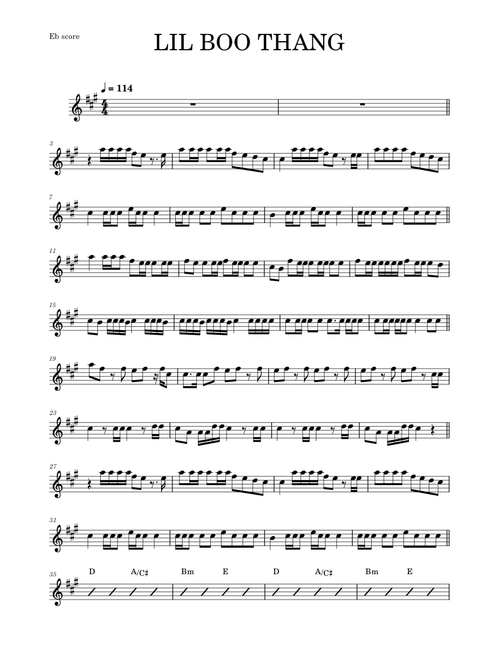 Lil Boo Thang – Paul Russel (ALTO SAX)