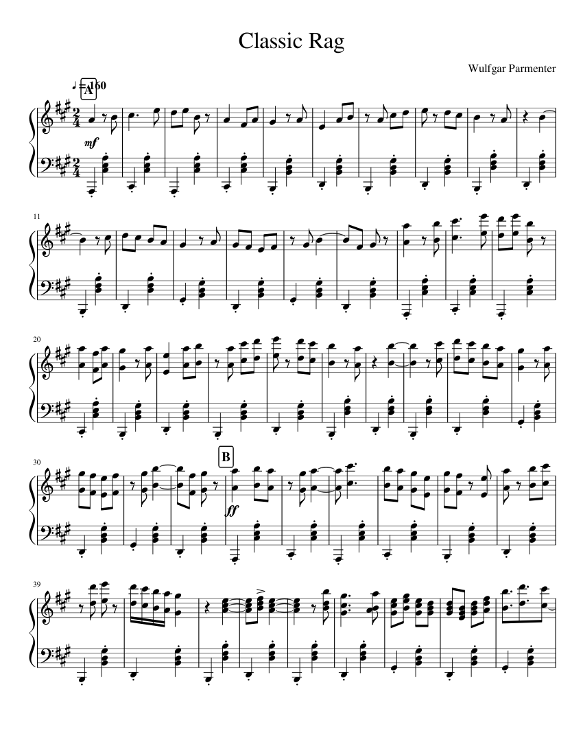 Chinese Rag Sheets Music Classic Rag Sheet Music for Piano (Solo) | MuseScore.com
