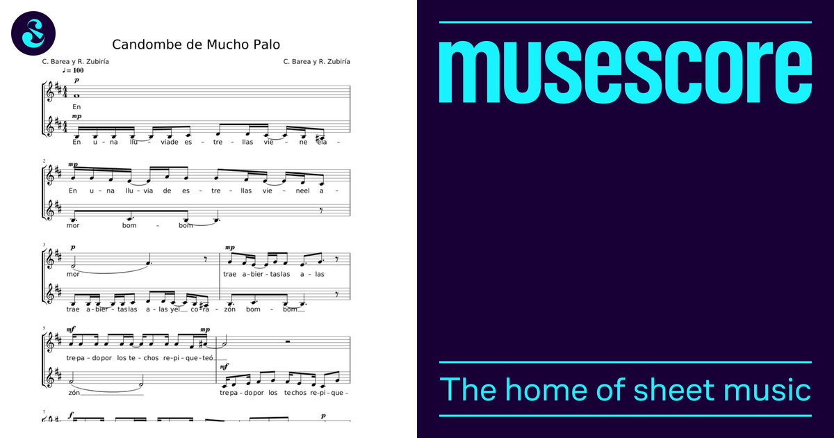 Candombe de Mucho Palo Sheet Music for Vocals (Choral) | MuseScore.com