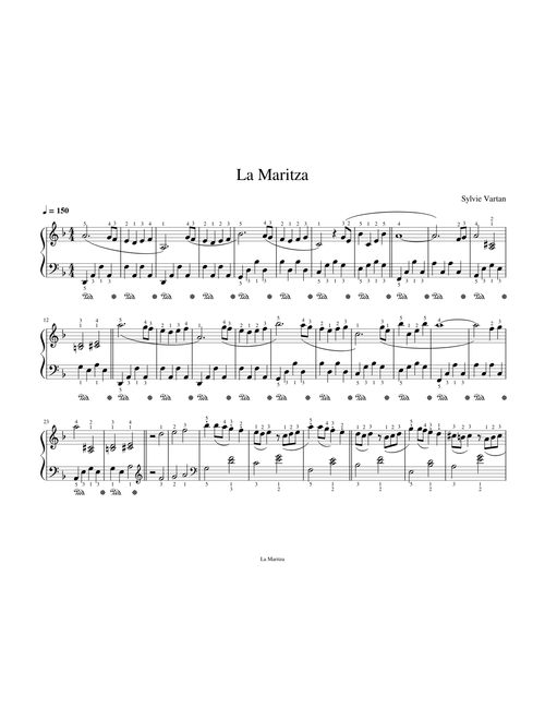 La Maritza - Piano
