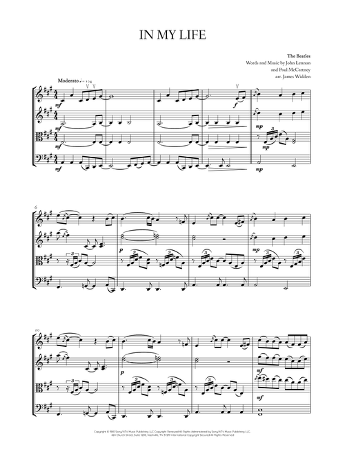 In My Life (Arr. James Widden) - The Beatles (String Quartet)