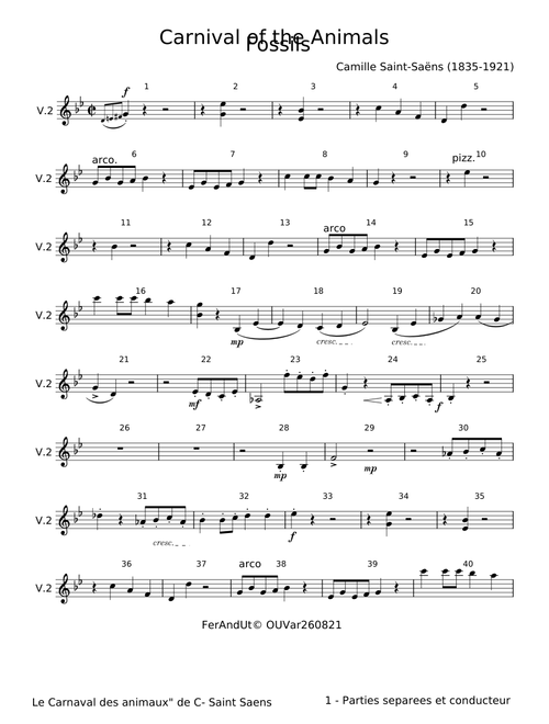 Carnival of the Animals No. 12: Fossils - Camille Saint-Saëns