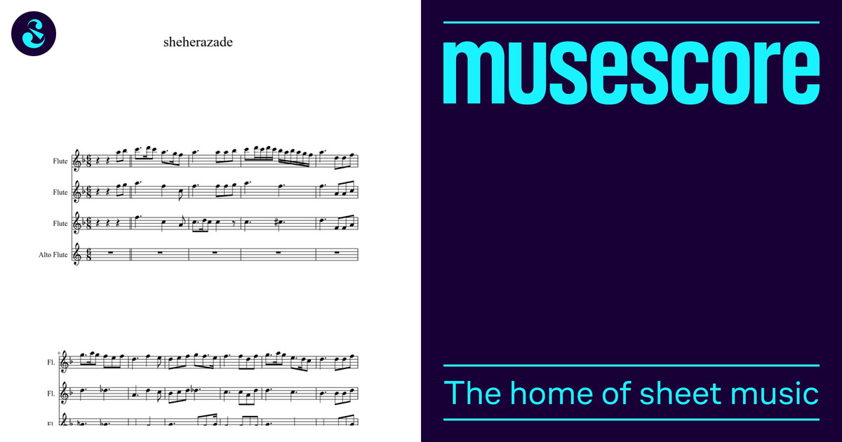 Sheherazade - rimsky korsakov Sheet Music for Flute (Mixed Trio