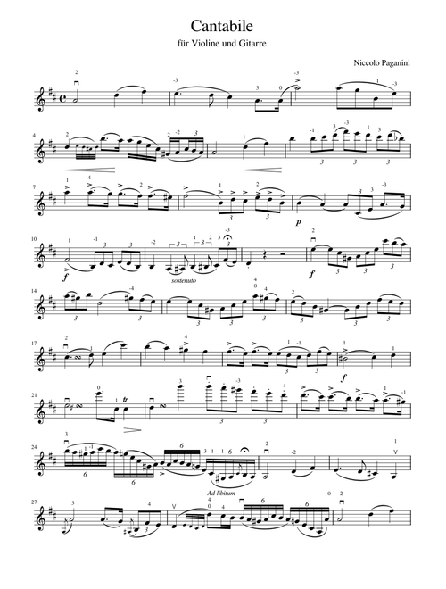 Paganini - Cantabile