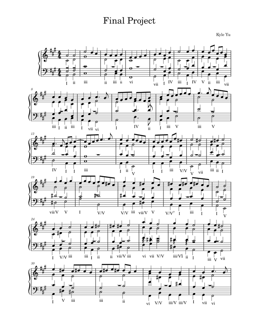 Final Project Rough Draft Sheet music for Piano (SATB) Easy | Musescore.com