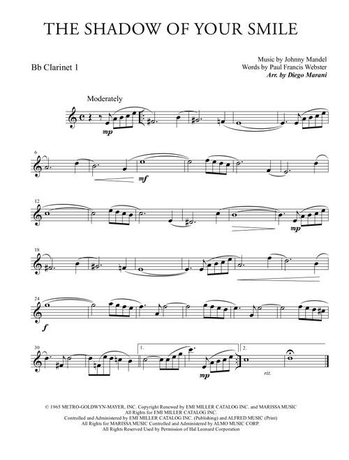The Shadow Of Your Smile (Arr. Diego Marani) - Johnny Mandel (Woodwind Ensemble)