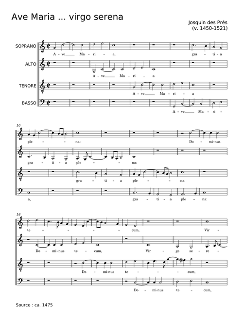 Ave Maria - Josquin des Prez