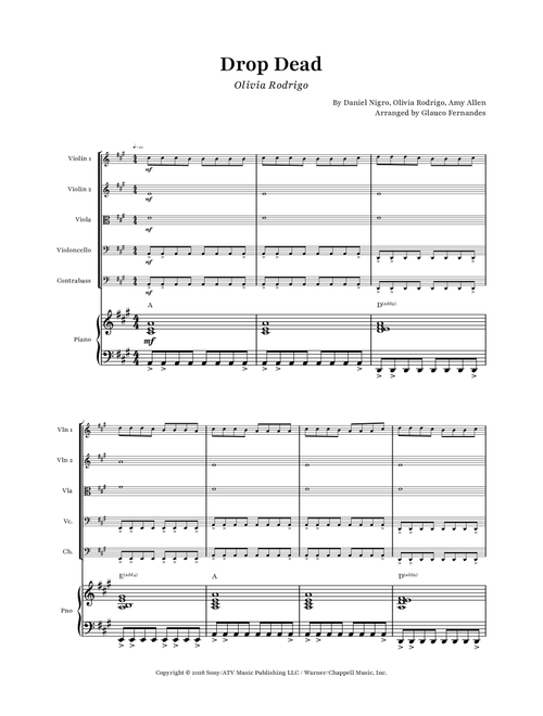 Drop Dead (Arr. Glauco Fernandes) - Olivia Rodrigo (String Ensemble)