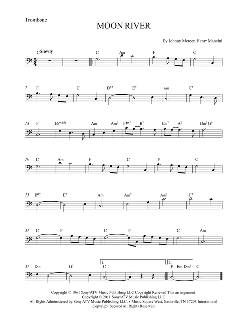 Moon River (Arr. Alex Nunes Rodriguez) - Andy Williams (Trombone Solo)