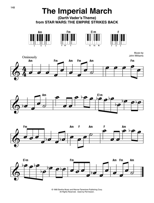 The Imperial March (from Star Wars: The Empire Strikes Back) - John Williams (Super Easy Piano)