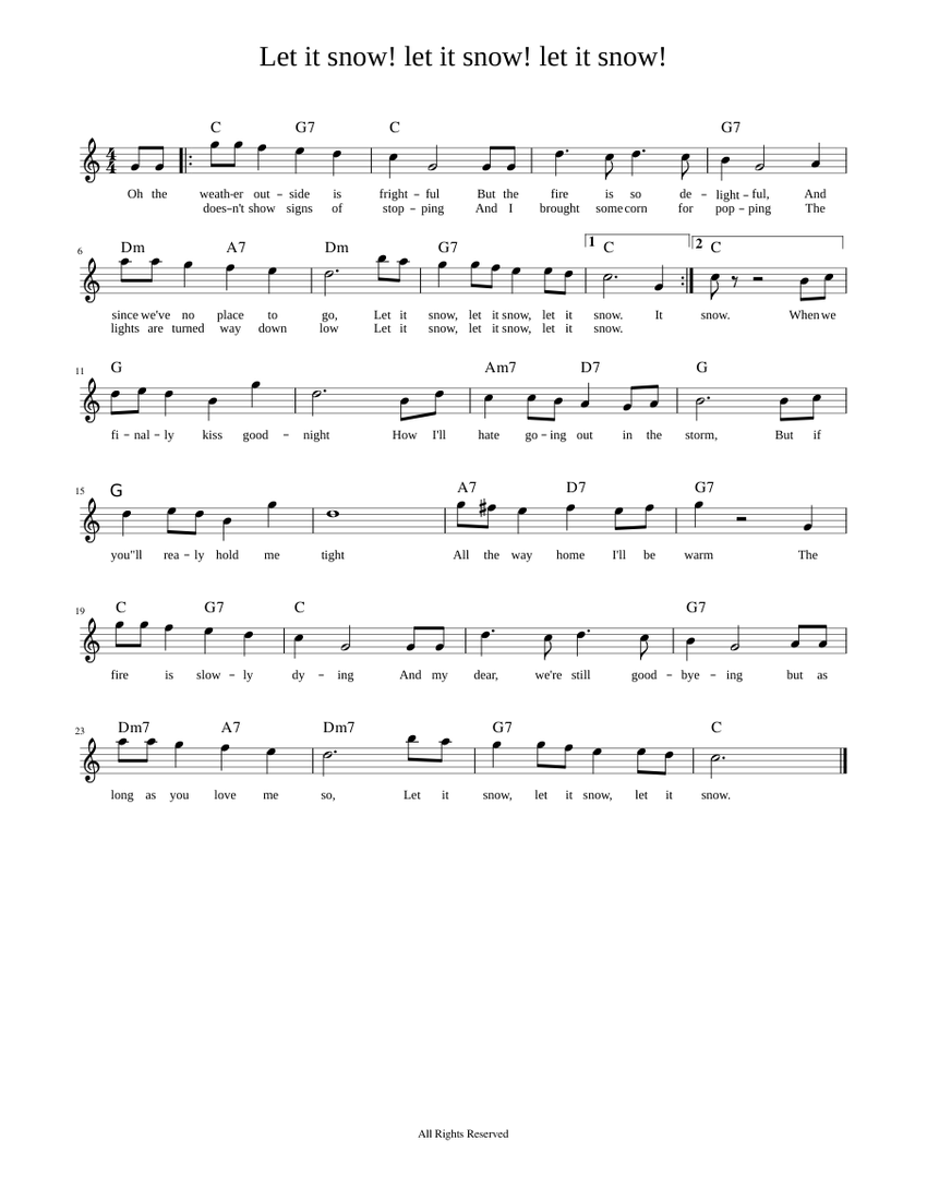 Let it Snow Jule Styne Sheet music for Piano Solo Musescore