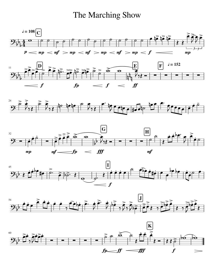 The Marching Show Sheet Music for Piano (Solo) easy | MuseScore.com