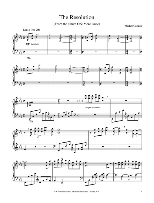 The Resolution - Michel Camilo