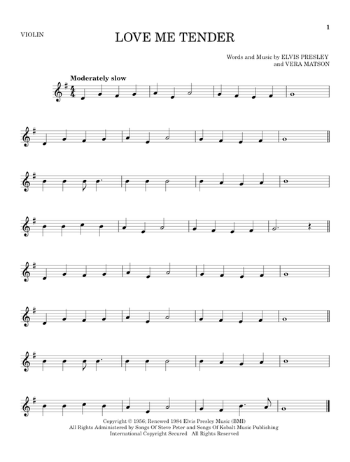 Love Me Tender - Elvis Presley (Violin Solo)