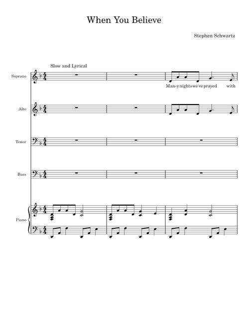 When You Believe - Stephen Schwartz
