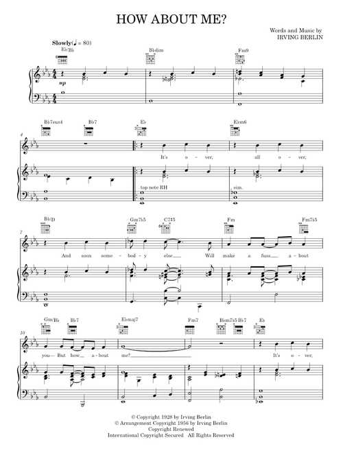 How About Me? - Al Jolson, Irving Berlin (Piano-Vocal-Guitar)