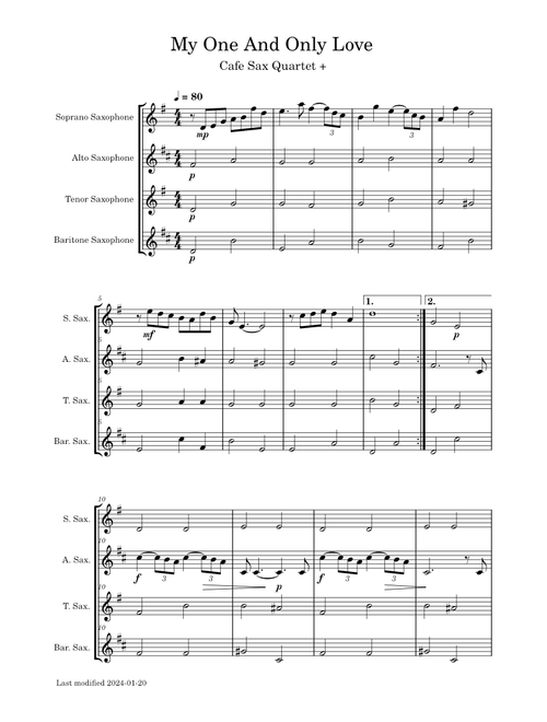 My One and Only Love – Guy Wood, Robert Mellin My One And Only Love