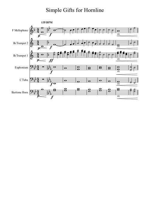 Simple Gifts for Hornline