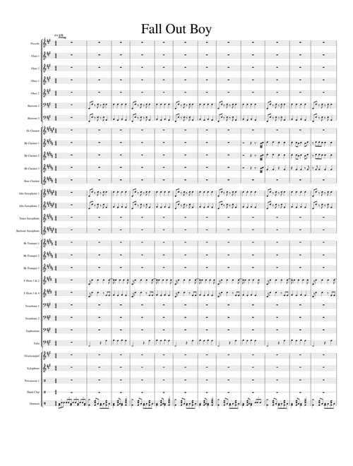Fall Out Boy Songs Arranged For A Concert Band