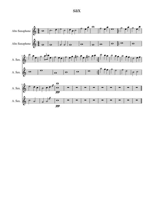 Alto sax duet
