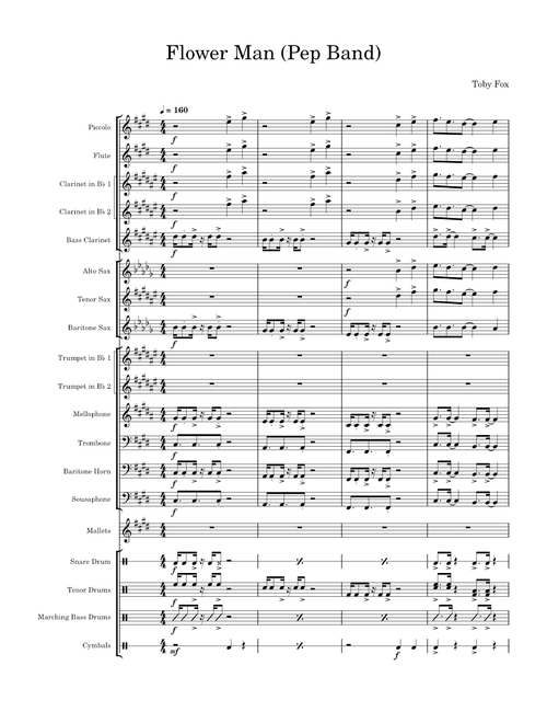 Flower Man - Pep Band Arrangement – Toby Fox