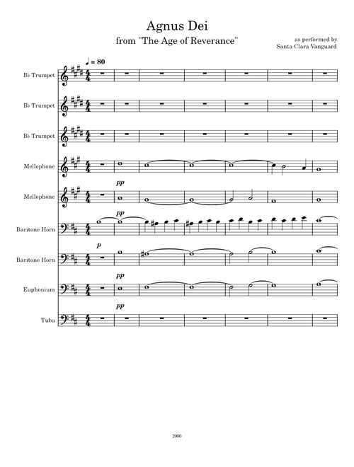 Agnus Dei - Santa Clara Vanguard 2000 (WIP)