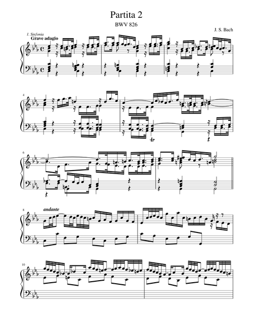 Partita 2 - J. S. Bach