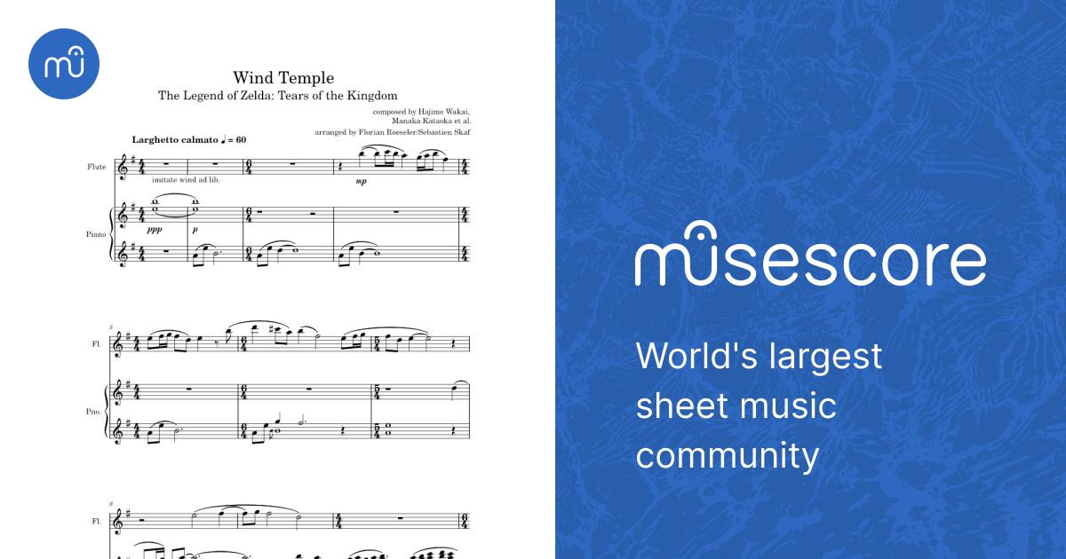 Wind Temple - The Legend of Zelda: Tears of the Kingdom Sheet music for  Piano, Flute (Mixed Duet) | Musescore.com