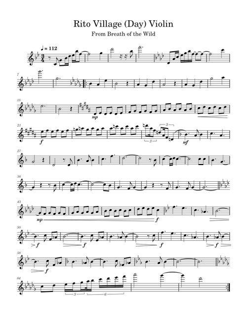 Rito Village (Day) Violin Cover