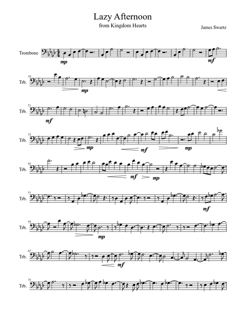 Lazy Afternoon- Trombone