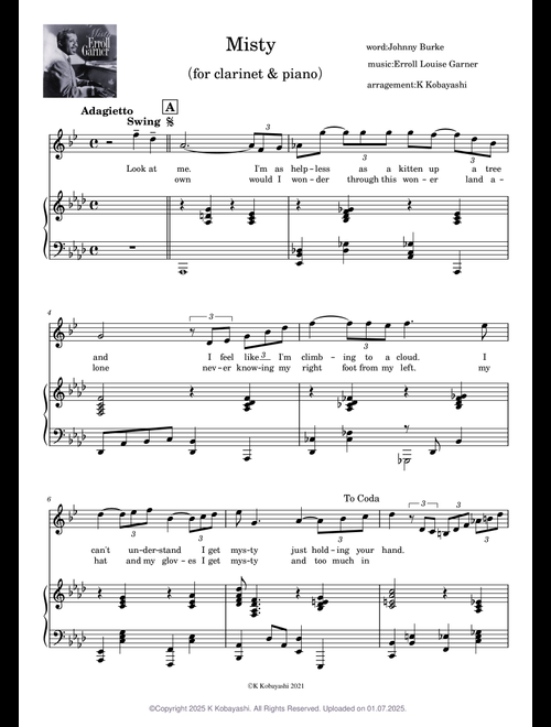 jazz standard(ジャズの定番曲) sheet music by K Kobayashi | Play