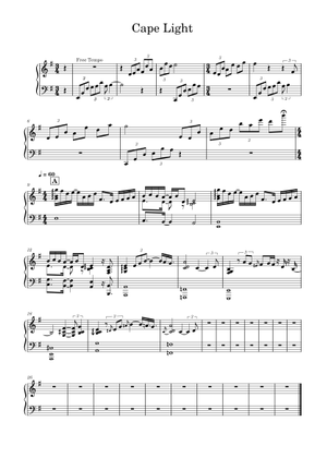 Cape Light – Izumi Hirotaka Sheet Music for Piano (Solo