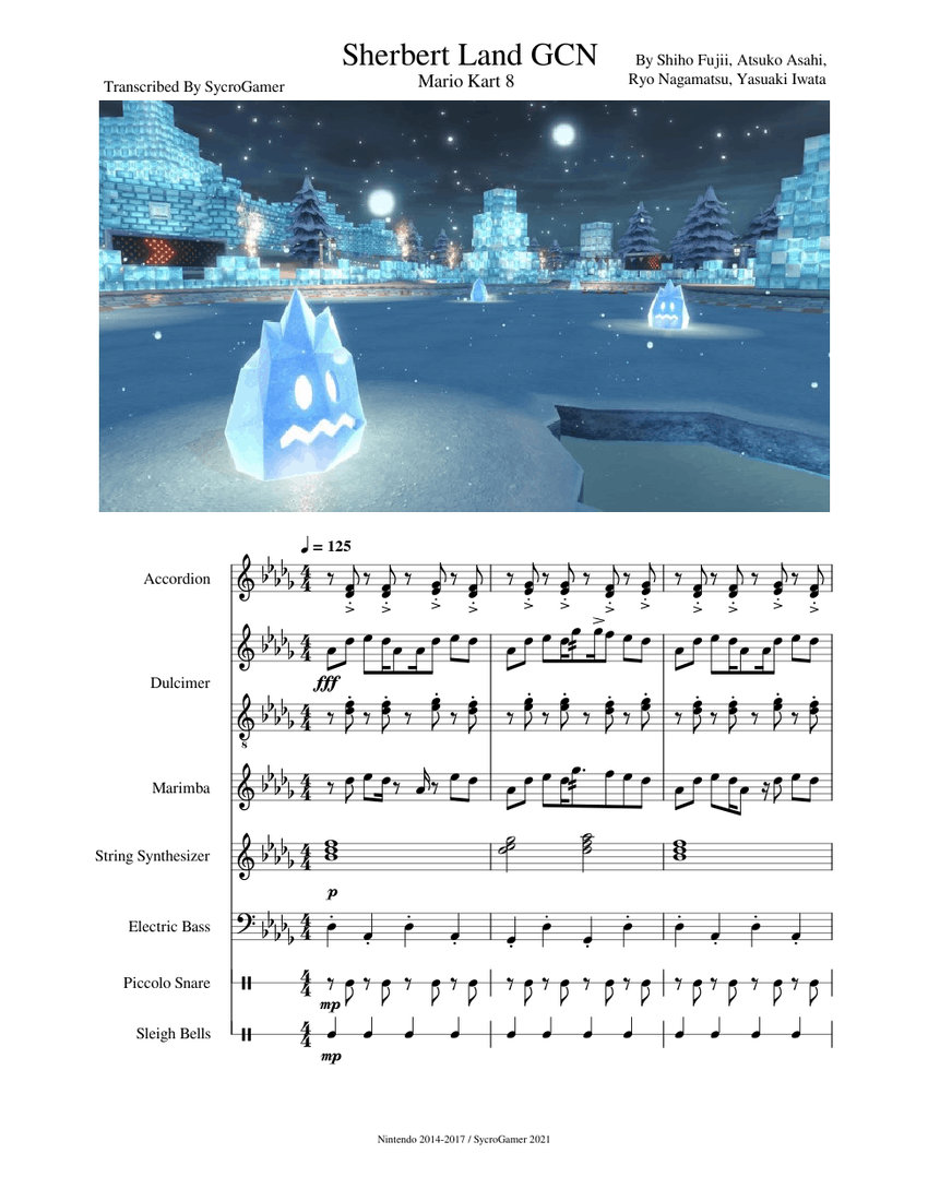 GCN Sherbet Land [Wintendo Holiday Special #1] - Mario Kart 8 Sheet ...